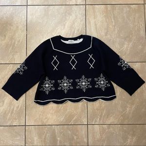 MARCS snowflakes Christmas merino wool sweater